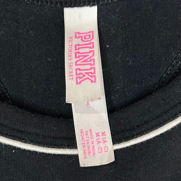 Victoria's Secret Pink Crop Top Racerback Sports Bra Size M - Picture 3 of 5